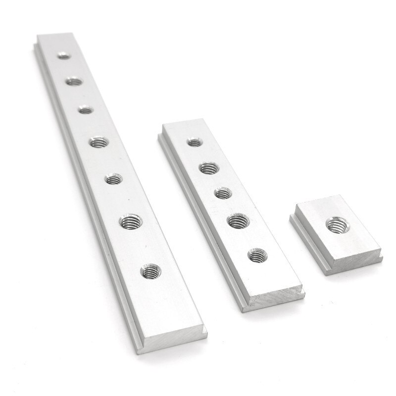 Aluminium  m6 / m8 t- skinne aluminiumslegering glidemøtrik t-møtrik til 30/45 t skinne klemme skrue rille fastgørelsesanordning træbearbejdningsværktøj