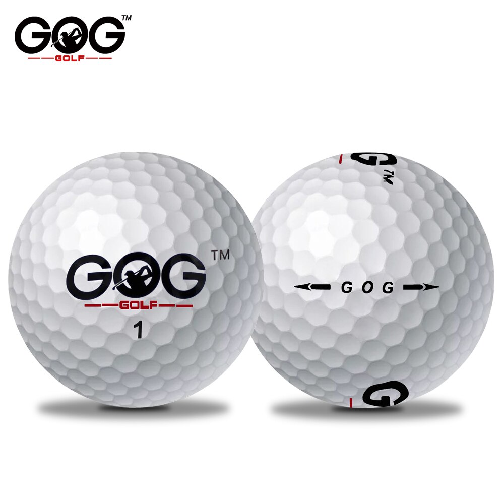 10 unids/bolsa pelota de Golf de dos capas de alto grado pelota de juego de Golf directo fabricante bolas blancas GOG hecho en china