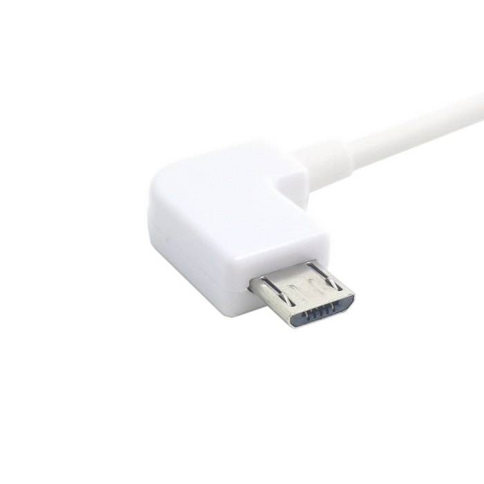 Links schuine 90 graden Micro USB Male naar USB Data Kabel 0.2 m 1 m 2 m 3 m 5 m 1 2 3 meter voor Tablet 100 cm Wit