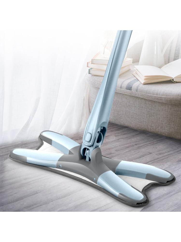 X-Type Microfiber Vloer Mop Gratis Hand Wassen Platte Mop Houten Vloer Schoonmaken Tool