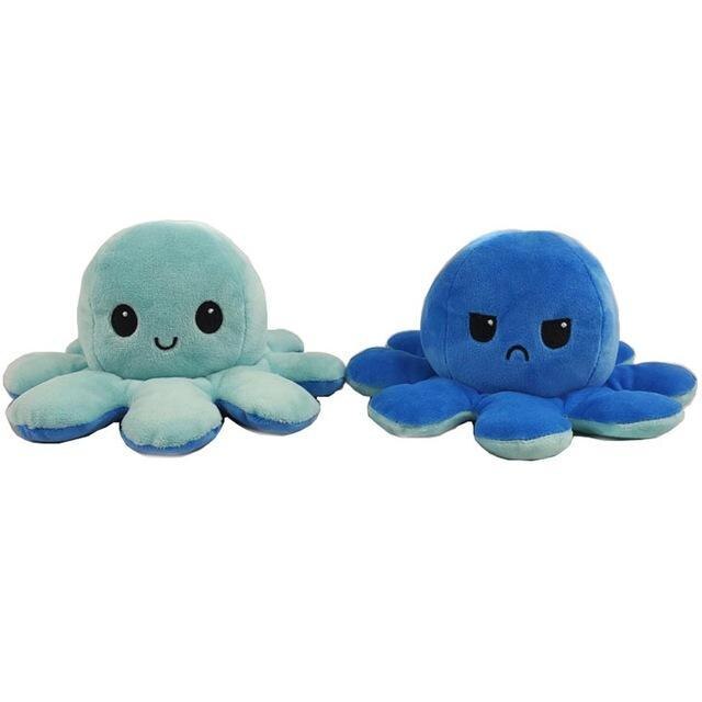 Flip two-sided Octopus Plush Stuffed Doll Toy Different Sides To Show Different Moods Soft Simulation Octopus Plush Toy For Kids: 06