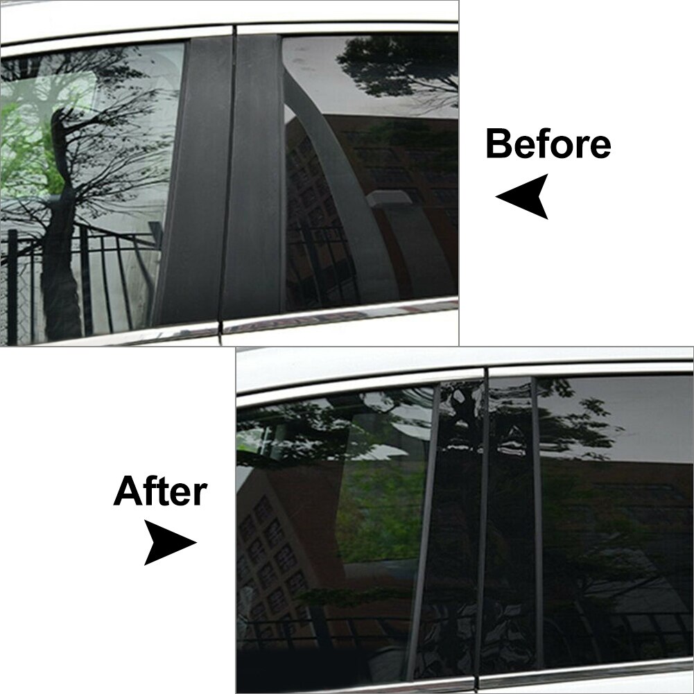 Auto Deur Raam Decoratieve Trim Pijler Post Cover Voor Mercedes Benz Cls C219 2006 2007 Gloss zwart 4 Stks/set