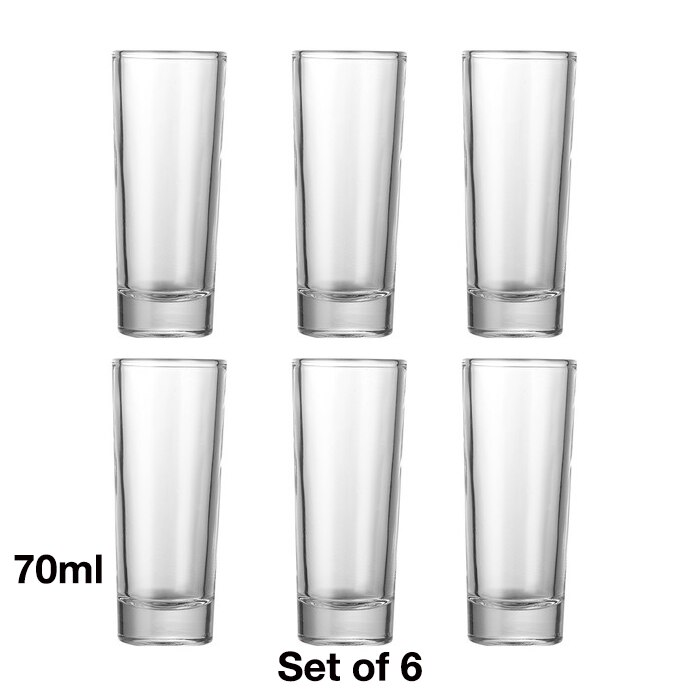 Mini verres de verre pour liqueur, verres Cordial Double face, verres pour Whisky, verres de Tequila, lot de 6 pièces: Default Title