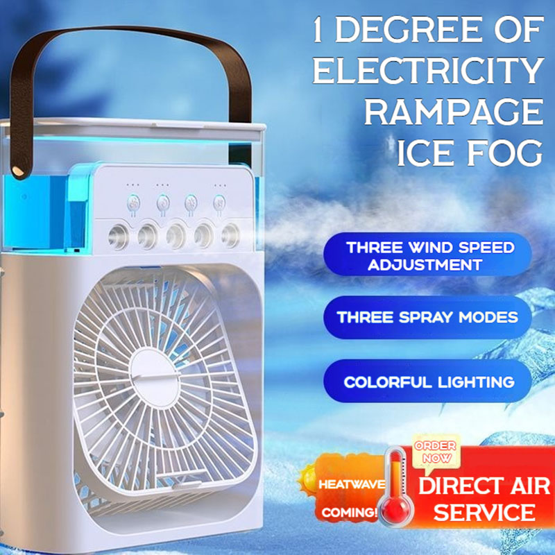 Ventilador humidificador USB de aromaterapia con 5 pulverizadores para enfriar aire acondicionado, dormitorio de oficina y ventilador de llenado de agua para uso doméstico