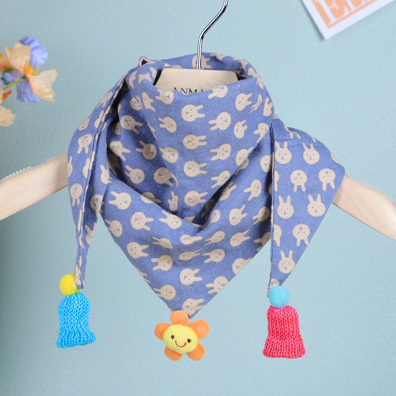 Sciarpa per bambina inverno autunno dolce stampa sciarpa per bambini sciarpa per bambini in cotone caldo antivento sciarpa a triangolo abbigliamento per bambini: 06