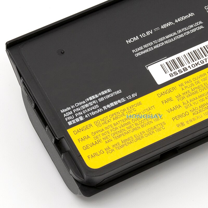 Honghay 01AV425 Laptop Batterij Voor Lenovo Thinkpad T470 T480 T570 T580 P51S P52S 01AV427 01AV423 SB10K97582 SB10K97580 61 +