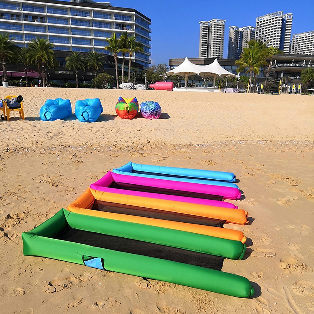 Inflatable Floating Lounger Portable Pool Float Bed Swimming Pool Sea Inflating Recliner