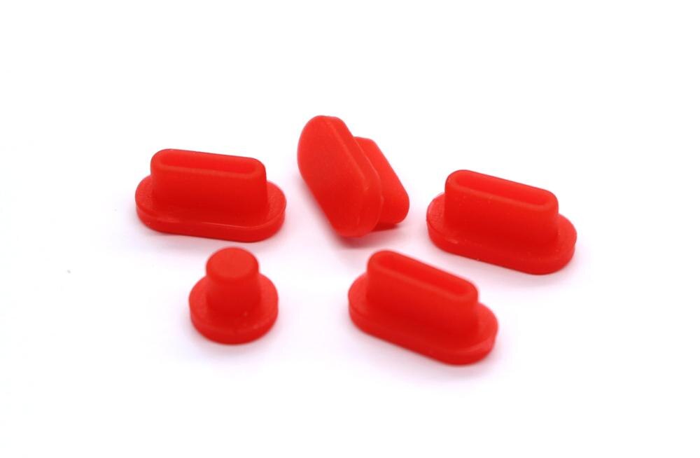 5Pcs/L Silicon Usb-poorten Dust Plug Voor Macbook Air 13 M1 Chip A2337 Dust Plug Silicon anti-Dust Plug Stopper 2 Tas: 2 Bag Red
