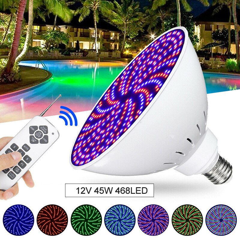 Led Swimming Pool Light 12V 120V 45W RGB IP68 Wate... – Grandado