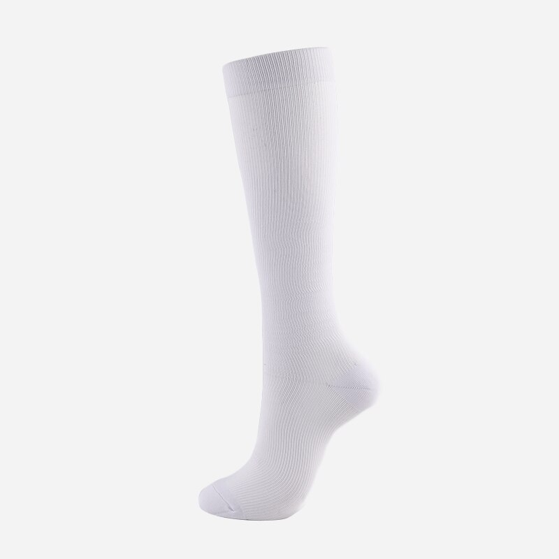 Moda Socmark Hoge Kwal Unisex Compressie Kous Druk Spataderen Kniehoge Ondersteuning Stretch Druk Circulatie: White / Xxl