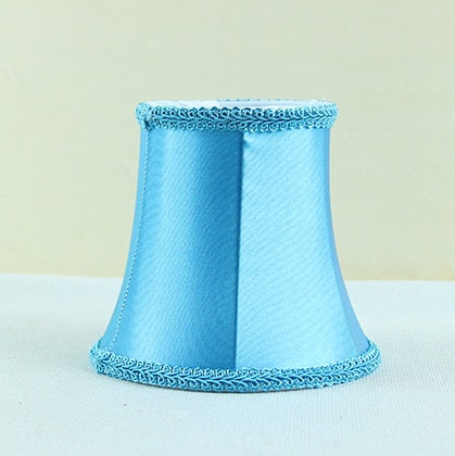Blå lampett tyg lampskärmar, ljuskrona mini marockansk lampskärm, clip on