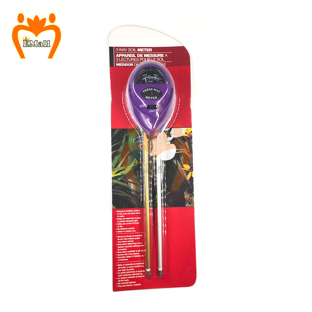 Soil Alkalinity and Acidity Tester Multi-purpose Garden Tool Indoor Outdoor Plant Flower Soil Hygrometer Ph Test Moisture Sensor: Purple