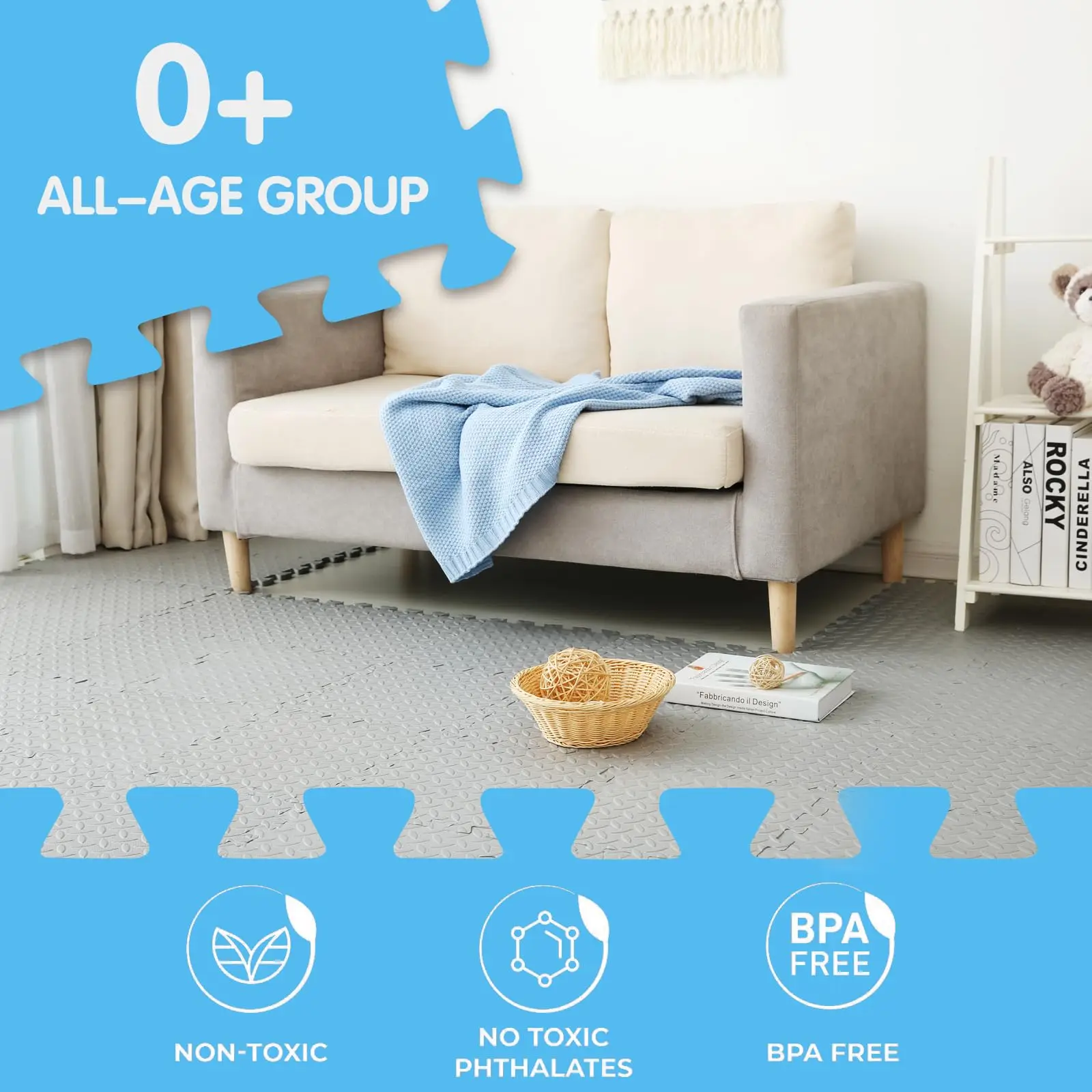 Polymère EVA en Mousse Antidérapante Colorée pour Bébé, Carpent de Sol pour bug astique, Entraînement à Domicile, Jeu, Chambre à Coucher, 20 Pièces