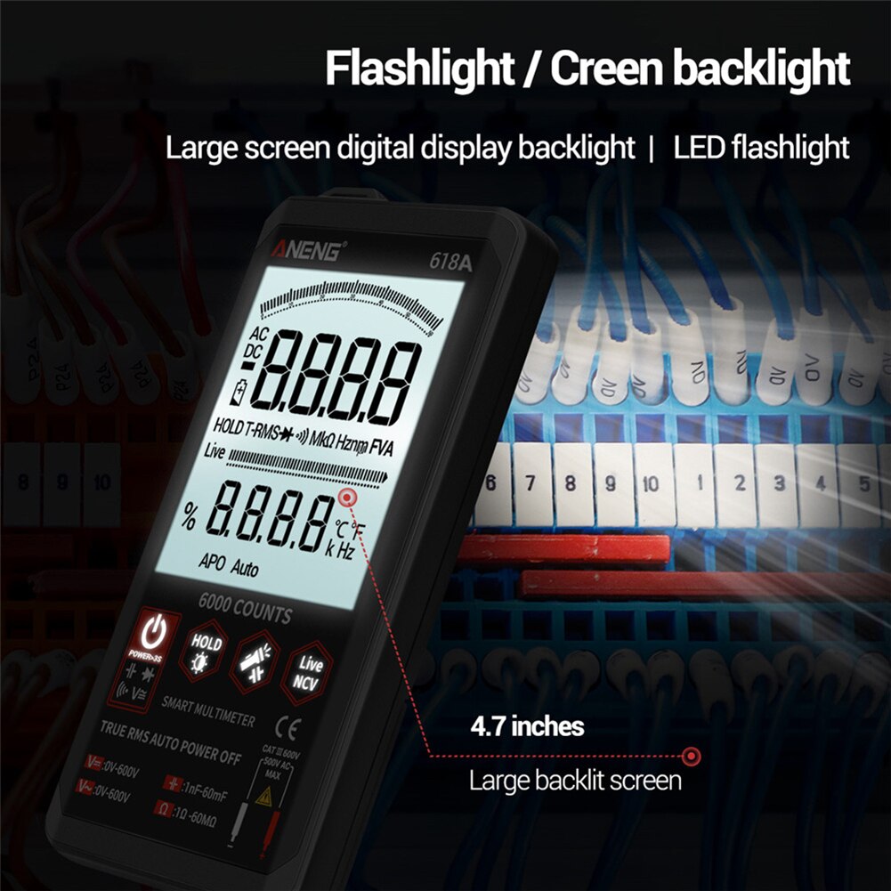 618C Digitale Multimeter Smart Touch Screen Direct Current Analoge Bar