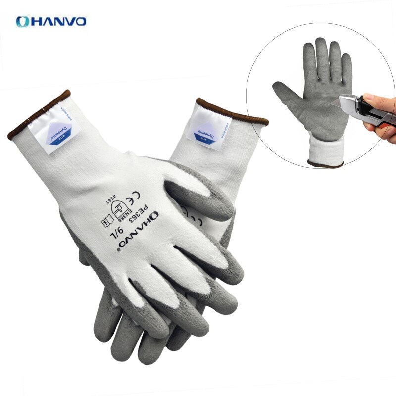 Hanvo-guantes de trabajo de , resistentes al corte, de vidrio y Metal, hechos a mano