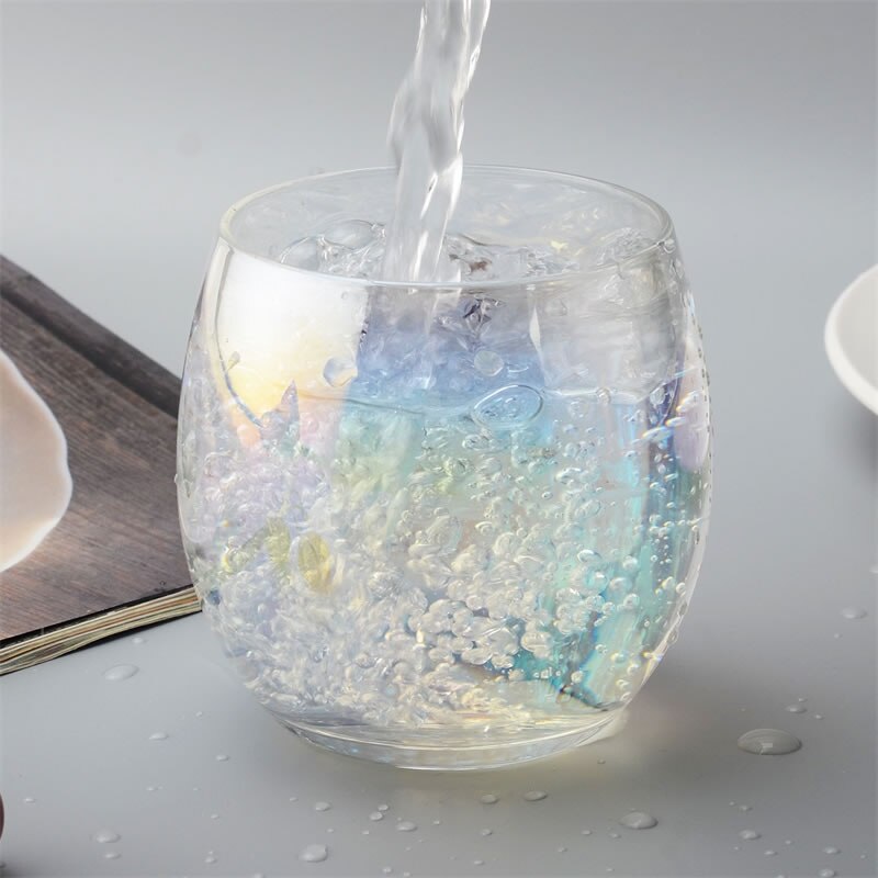 300ml kleurrijke transparante glazen eierdopjes, koffiemelk, theemok, bier, water, drinkbeker, baraccessoires, drinkgerei