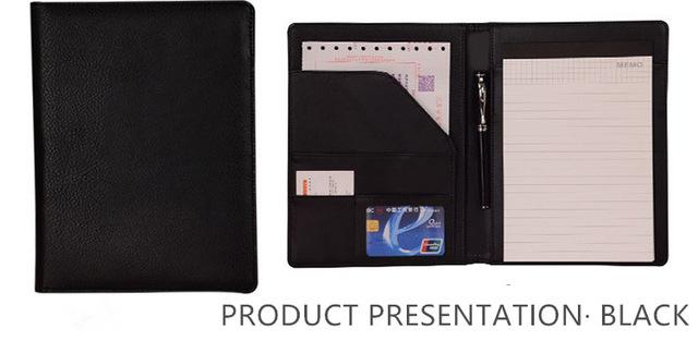 Office Manager Conference Storage Signature agreement padfolio 2 Offices Harphia FPDB-410 A5 File Folder: Black No Clip