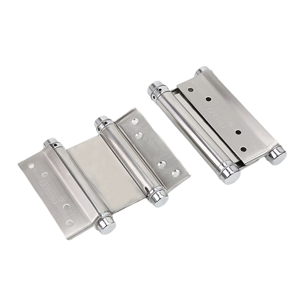 2pcs/set Stainless Steel Gate Door Hinge With Screws Easy Install Hard Self Closing Double Swinging Hardware Internal Cupboard