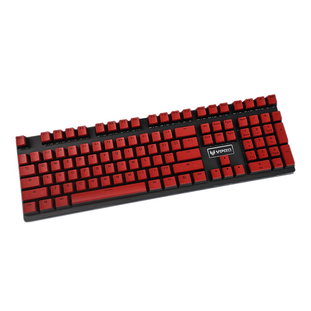 YMDK 104 108 PBT OEM Profile Coffee Yellow White Pudding Keyset For MX Mechanical Keyboard Non Shine Through: Red 108