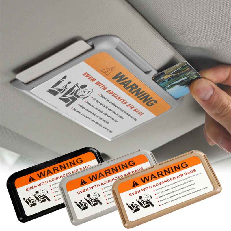 1PC Car Card Clip Sun Visor Organizer Temporary Parking Card Holder Dash Board Paste Mount Auto Interior Storage Stowing Tidying