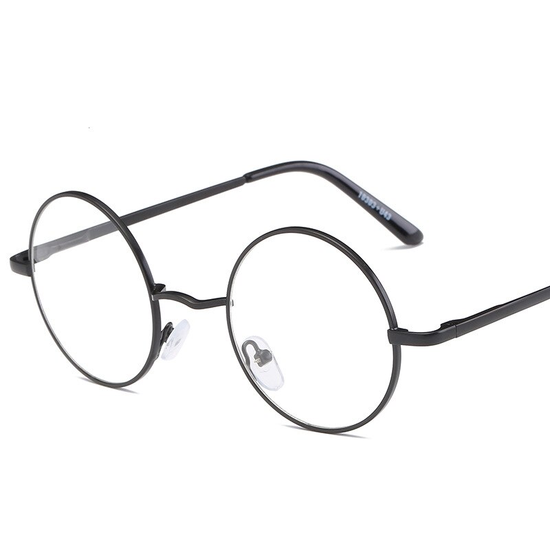 Zerosun ronde bril montuur heren dames nerd bril heren kleine bril op sterkte veerscharnier meekleurend progressief: Zwart