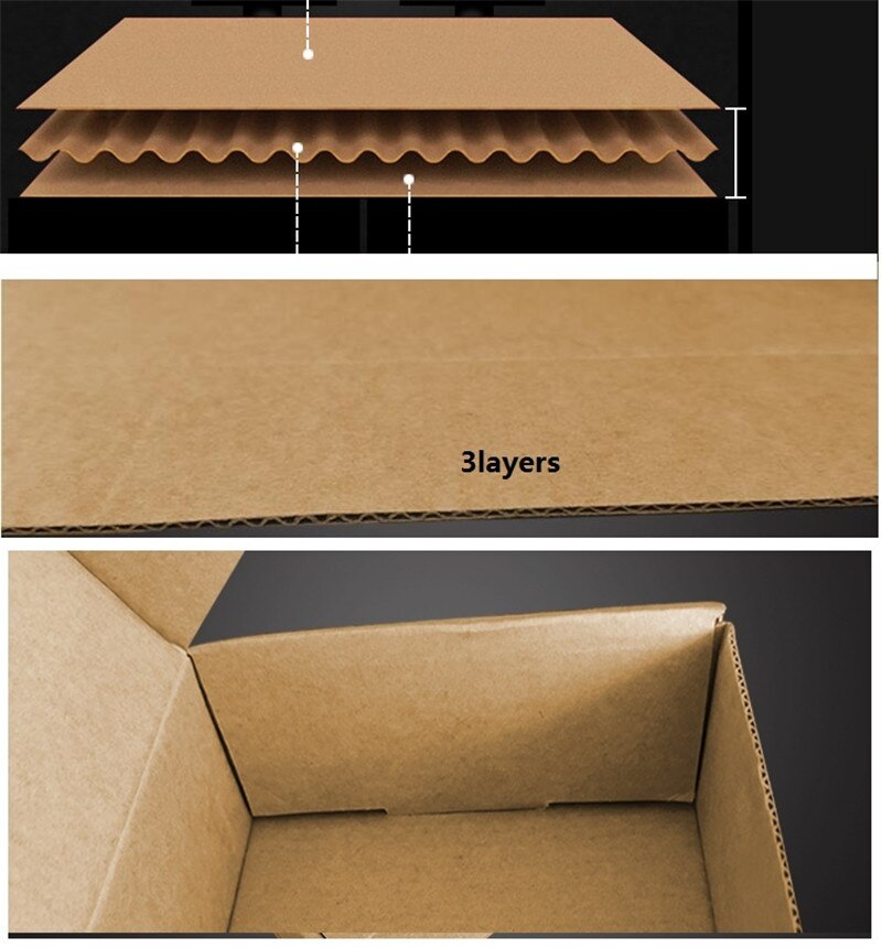 25 stk 10 størrelser små bølgepapkasse tilbehør papir emballage kasser diy blank håndværkskasse pap kurerboks