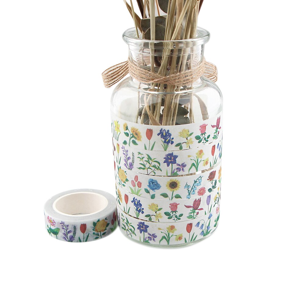 LX414 Bloem Boom Decoratie Tape Papier Washi Masking Tape Creatieve Scrapbooking Stationaire Kantoorbenodigdheden