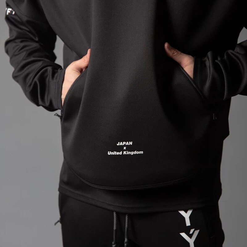 Nowa jesienna mięśni Fitness długie-sweter z rękawami elastyczny bawełniany, sport, rozrywka, szkolenia luźne siłownia sweter Top Sudadera Deportiva