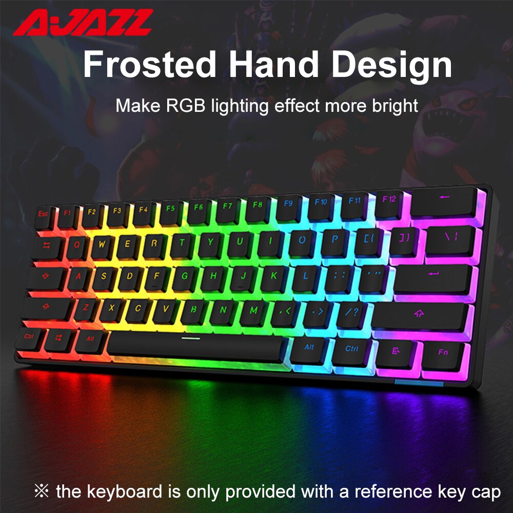 AJAZZ 108 Keys Mechanical Keyboard PBT Pudding Keycaps RGB Backlight Push Button Cover Sublimation Key Cap for Cherry MX Switch