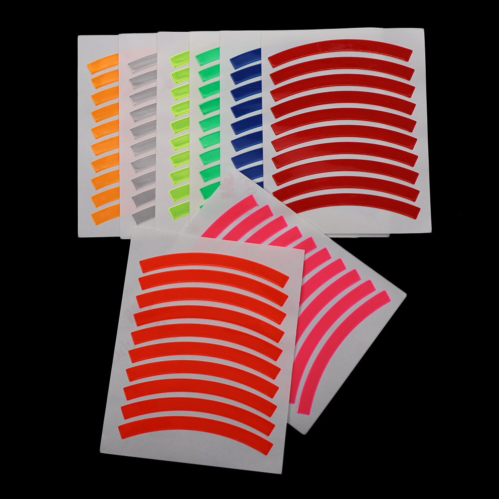 10pcs Adhesive Reflective Tape Cycling Safety Warning Sticker Bike Reflector Tape Strip For Car Bicycle Motorcycle Scooter