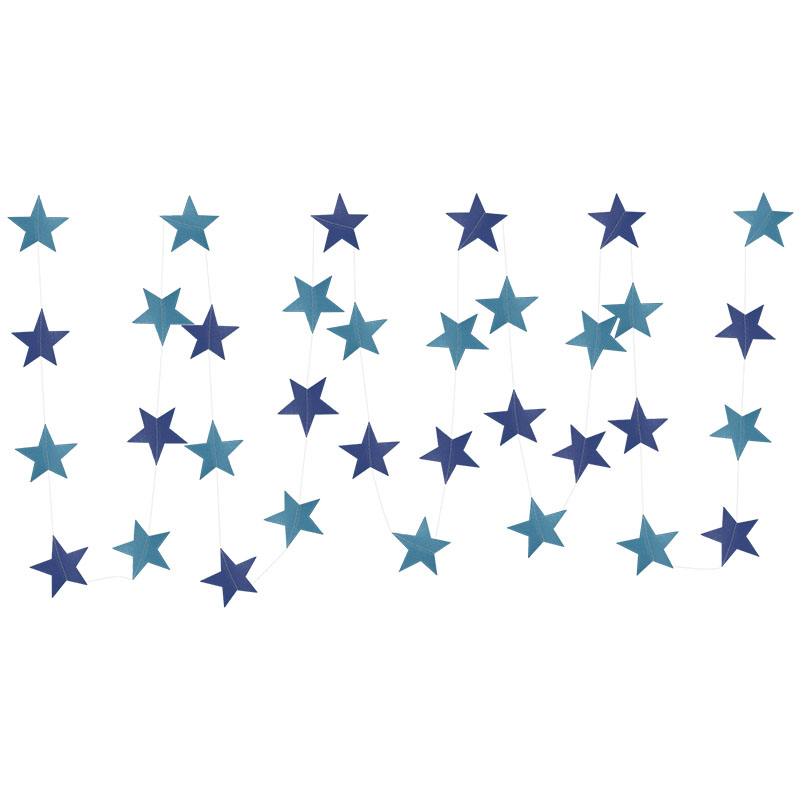 3.8-4.2m Gold Silver Paper Star Garland Banner for Birthday Wedding Decor Glitter Paper Hanging Ramadan Decoration: S04-4m