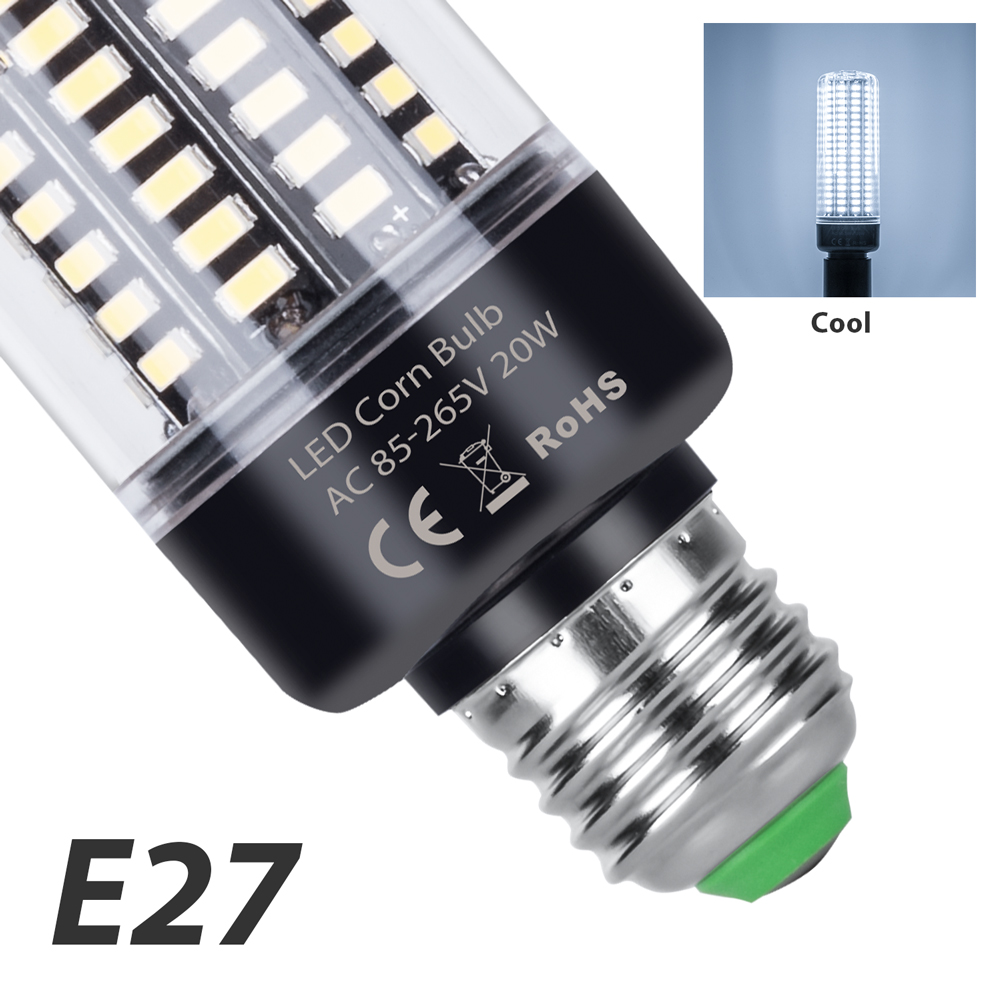 Ampoule LED E27 220V 110V E14, lampe à maïs B22, 3.5W 5W 7W 9W 12W 15W 20W, pour la maison, le salon, les lustres, la chambre à coucher, le froid: Bleu / 5 pièces