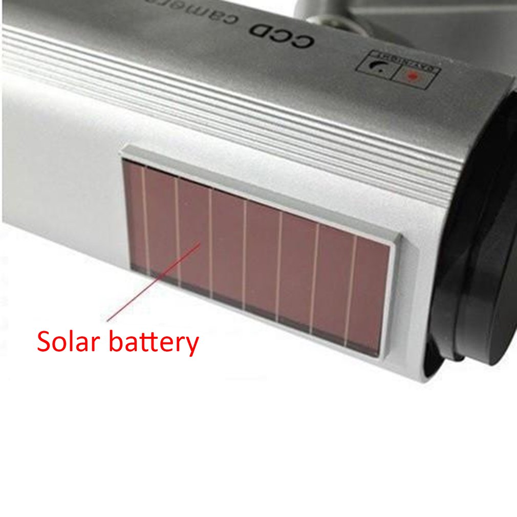 Nep Camera Solar En Batterij Aangedreven Flicker Blink Led Regendicht Outdoor Dummy Security Camera Simulatie Bullet Camera