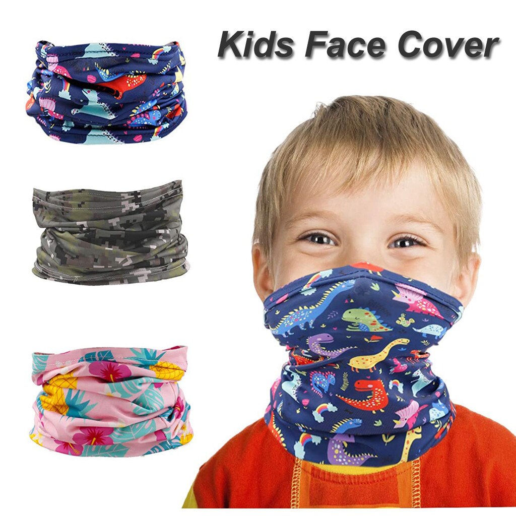 Cagoule de cou en Tube pour enfants, écharpe faciale lavable, Bandana Rave, couvre-chef pour garçons et filles, cyclisme, #25