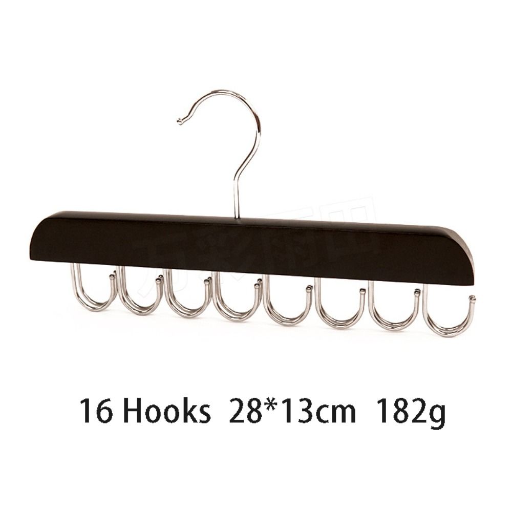 Stevig Houten 14/16/20 Haken Riemrek Multifunctioneel Draaibaar Antislip Opbergrek Tie Tank Tops Ruimtebesparende Riemhanger