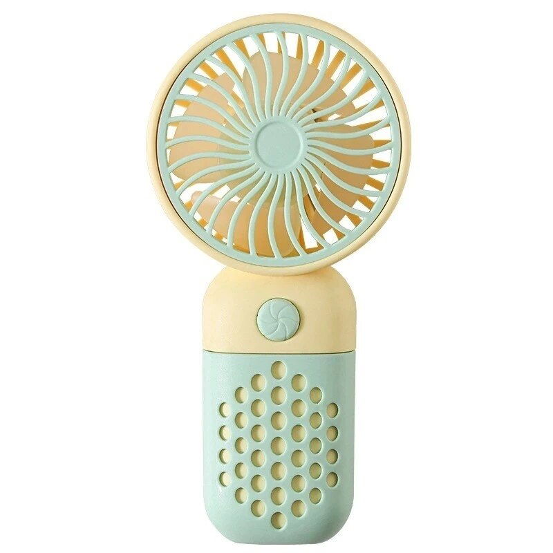2025 draagbare oplaadventilator Cartoon schattige kleine student Opladen kleine ventilator Draagbare mini-USB-ventilator Mini-zak