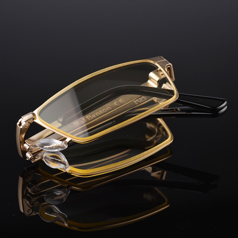 High-end Folding Anti Blue Ray Reading glasses men Foldable Glasses With Case Presbyopic Eyeglasses +1.0+1.5+2.0+2.5+3.0+3.5+4.0
