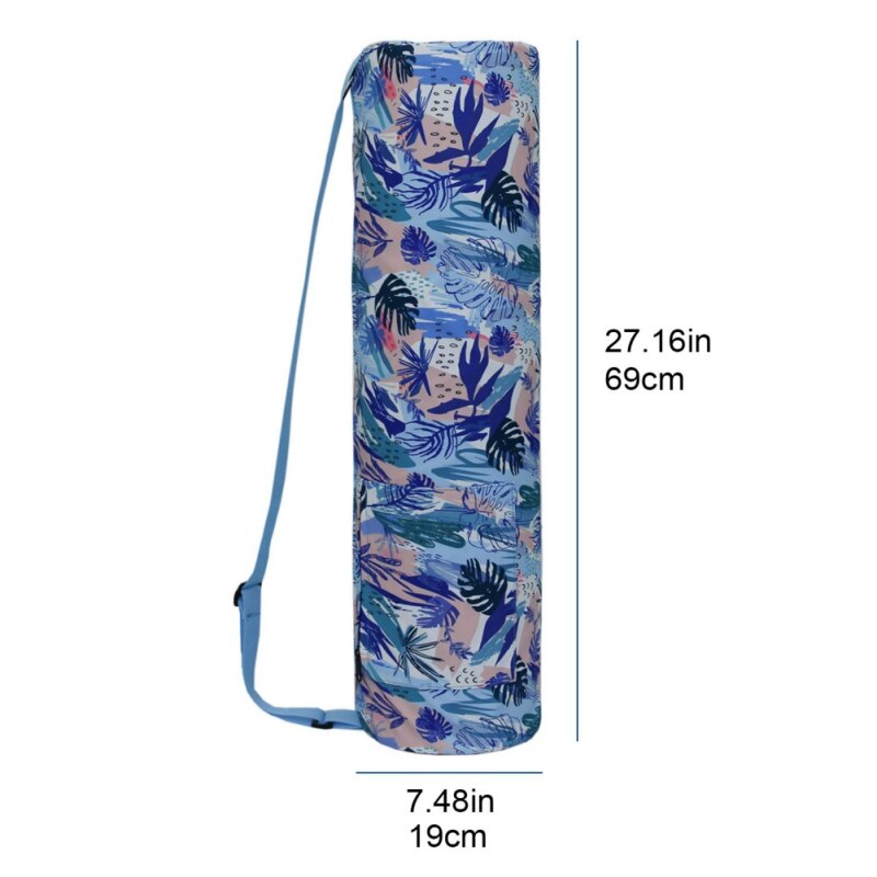 Aufbewahrungstasche für yogamatten, bedruckt, mit reißverschluss und kordelzug, yoga-rucksack
