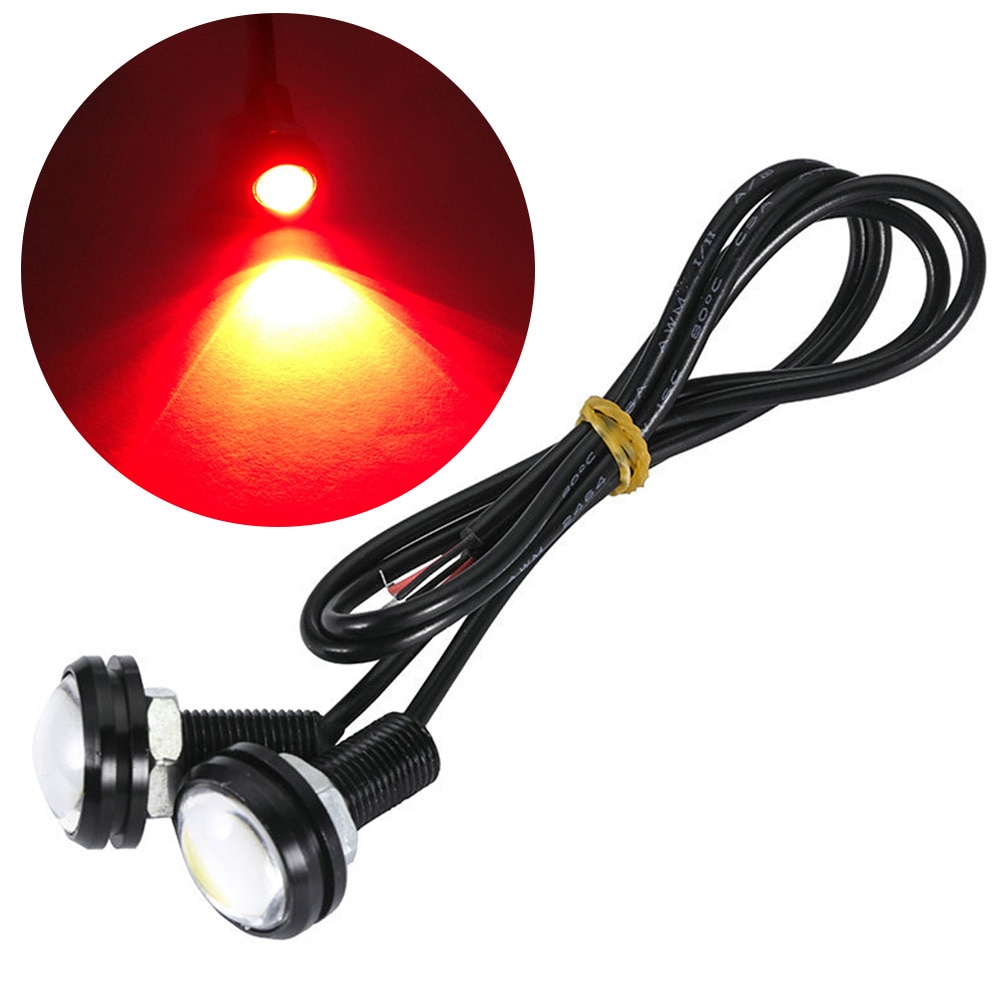 23Mm Red Eagle Eye Light 9W Dc 12V Auto Led Dagrijverlichting Drl Backup Auto Motor parking Signaal Lampen Waterdicht Mistlamp