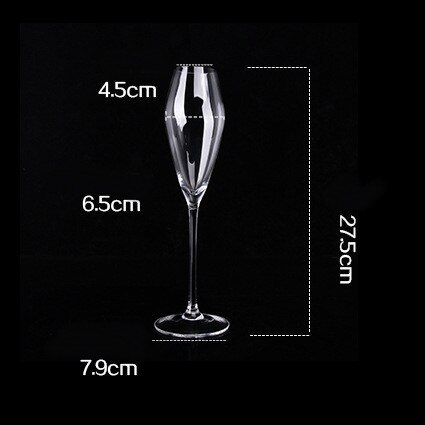 Europæisk stil bæger ingen bobler champagneglas blyfri krystal vinglas gennemsigtigt diamant håndglas
