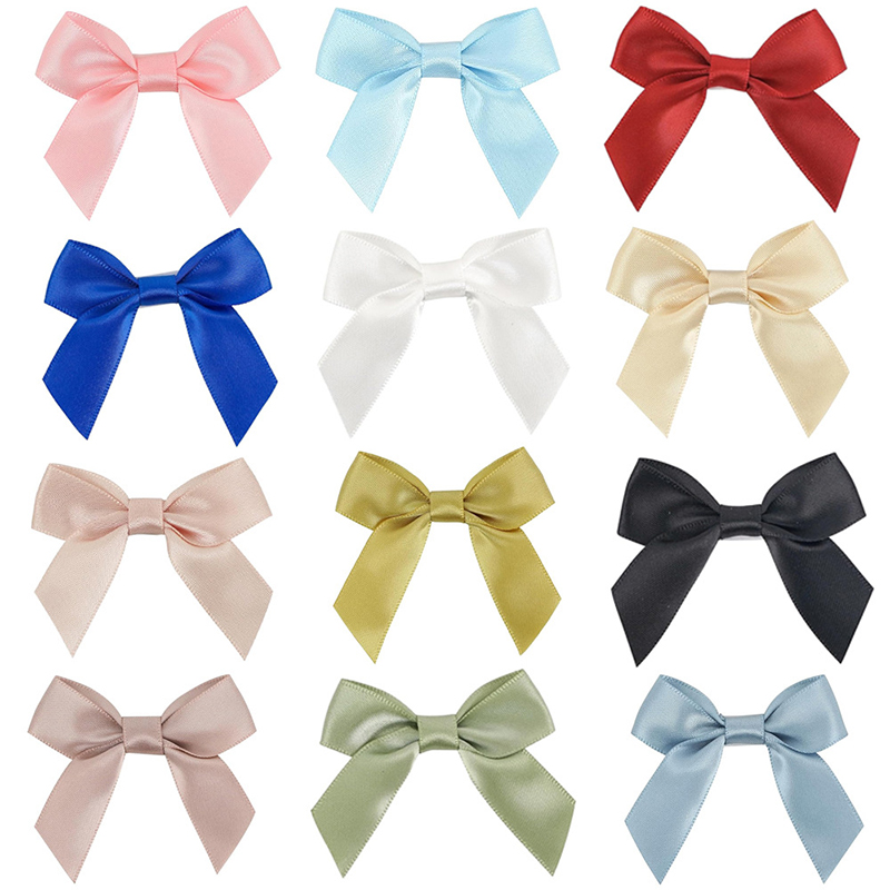 10/30/50 Uds. Lazo hecho a mano con parte trasera adhesiva para caja de de Navidad decoración floral accesorios de ropa DIY hechos a mano