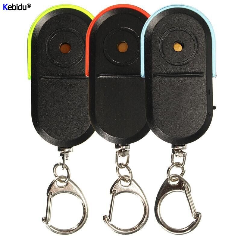 Mini Anti-lost Whistle Key Finder Wireless Alarm Smart Tag Key Locator Keychain Tracker Whistle Sound LED Light Things Tracker
