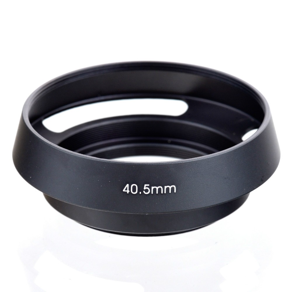 40.5 43 46 49 52 55 58 62 67mm Black Geventileerd Gebogen Metalen camera zonnekap voor Leica M voor Pentax voor S & ny voor Olympus