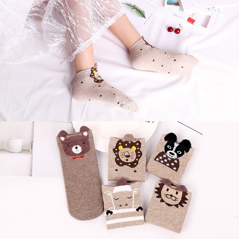 Calcetines tobilleros con estampado de personajes de dibujos animados para mujer, medias tobilleras con estampados, estilo Harajuku, Hipster, XG20, 1 par = 2 uds.