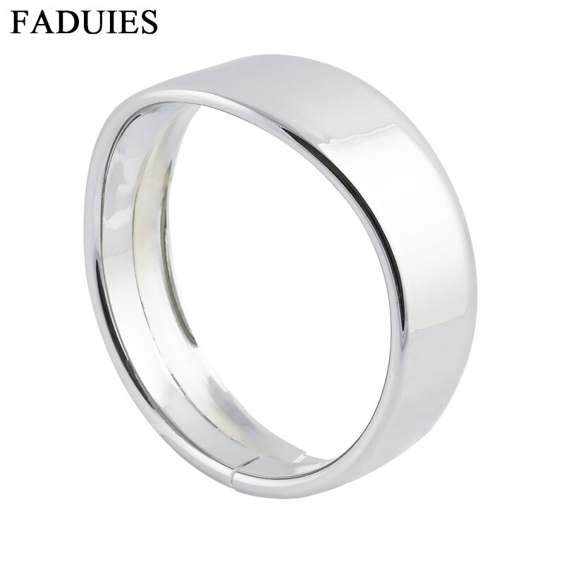 Faduies 5.75 " 5 3/4 in.  vizier stijl koplamp trim ring 69735-05 voor harley sportster 883 xl883 xl1200l dyna softail ijzer 883 xl: Zilver