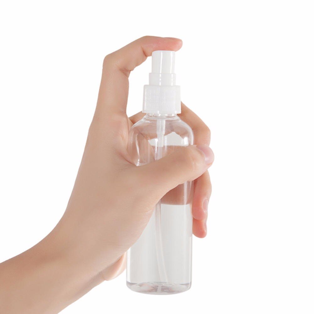 1 st klar 10/20/50/100ml tomma sprayflaskor reseplast parfym atomizer slumpmässigt bärbara rese atomizer flaskor