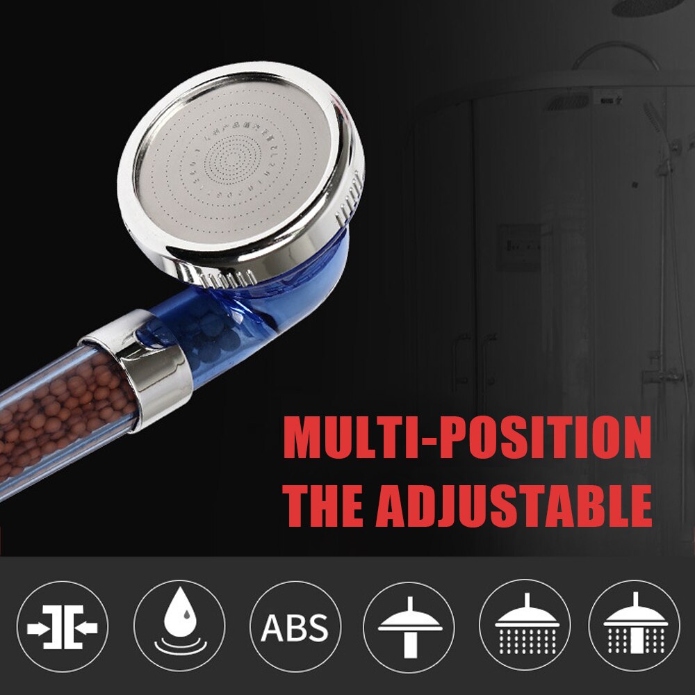 3 Modes Shower Bathroom Adjustable Jetting Shower Head High Pressure Saving Water SPA Bathroom Anion Balls Filter Shower Nozzle