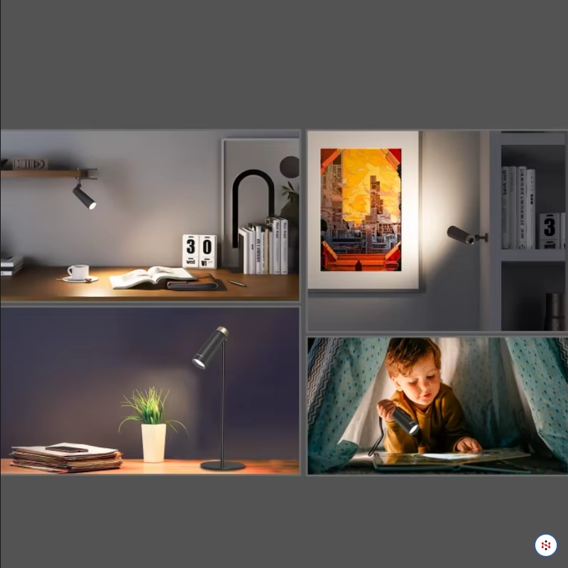 Yeelight 4- -in- -1 oplaadbare led-bureaulamp, leeslamp en decoratieve verlichting. 4 gebruiksmogelijkheden: 180 ° rotatie, kleurtemperatuur, 4000k usb-c-aansluitingen.