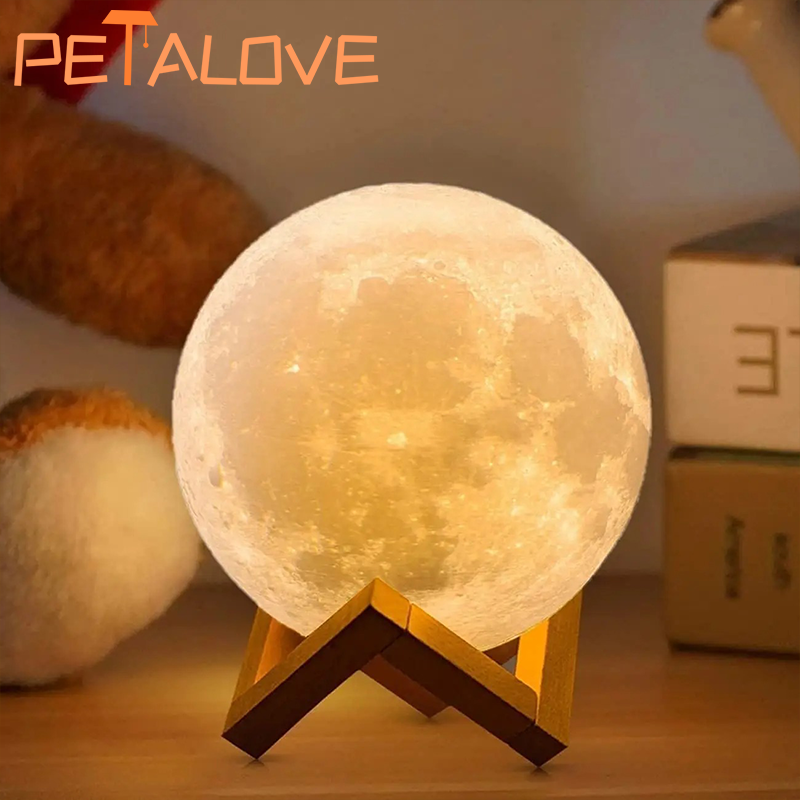 luz de luna atmósfera romántica decoración de la habitación luz suave cálida acompañar la lámpara de noche de cumpleaños pila de botón: orange