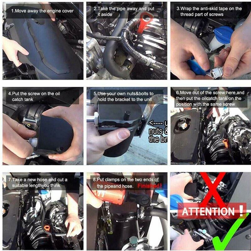 Olie opvangbak kit reservoir tank motor zwart gepolijst afgeschuind universeel aluminium